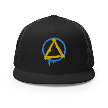 Graffiti Sobriety Symbol Trucker Cap - Black | Sobervation