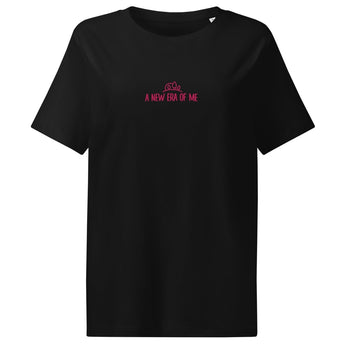 A New Era of Me – Center Chest Embroidered Organic Tee (Women’s) - Black / S | Sobervation