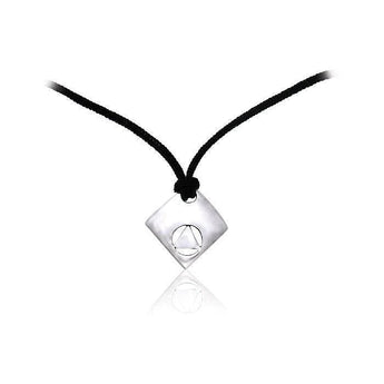 AA Symbol Silver Pendant Necklace – Recovery Jewelry - Default Title | Sobervation