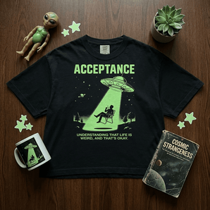 Acceptance Women's Boxy Tee | Sober Translations | Comfort Colors Sobriety Shirt - S Women's Heavyweight Boxy Tee - Sobervation
