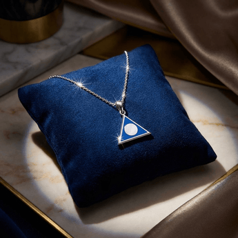 Al - Anon Sterling Silver Pendant – Blue Enamel with Adjustable 18" Chain - Necklace - Sobervation