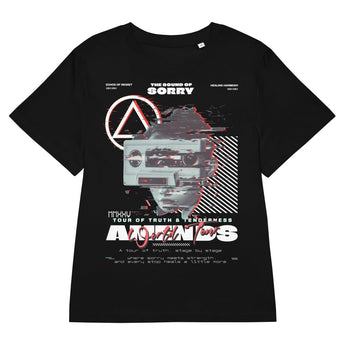 Amends World Tour Organic Tee – Women's Sustainable Recovery Apparel - Black / S | Sobervation