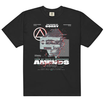 Amends World Tour Heavyweight Tee – Comfort Colors Recovery Shirt | Sobriety Symbol - Black / S | Sobervation