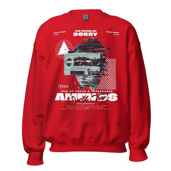 Amends World Tour Sweatshirt – Step 9, but Make It Metal - Red / S | Sobervation