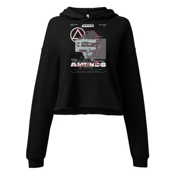 Amends World Tour Crop Hoodie – Women's Recovery Apparel | Sobriety Symbol - Black / S | Sobervation
