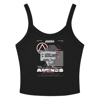 Amends World Tour Women's Tank – Fitted Recovery Apparel | Sobriety Symbol - Solid Black Blend / XS | Sobervation