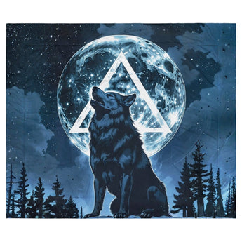 Awaken Wolf Comforter – Premium Recovery Symbol Bedding - King | Sobervation