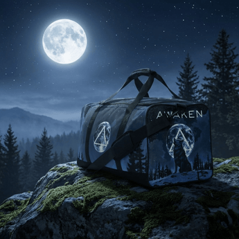 Awaken Wolf Duffle Bag – Recovery Travel & Gym Bag with Sobriety Symbolism - Duffel Bag - Sobervation