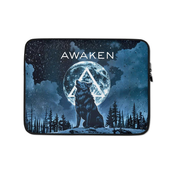 Awaken Wolf Laptop Sleeve – Padded Protection with Recovery Symbolism - 13″ | Sobervation