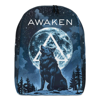 Awaken Wolf Minimalist Backpack – Recovery Travel Bag with Sobriety Symbolism - Default Title | Sobervation