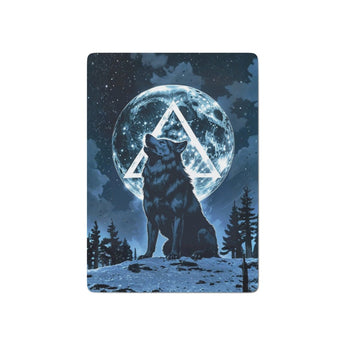 Awaken Wolf Poker Playing Cards – Wolf Howling at Sobriety Moon - Default Title | Sobervation