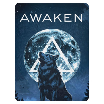 Awaken Wolf Sherpa Blanket – Premium Recovery Throw with Sobriety Symbolism - Default Title | Sobervation