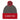 Be Grateful Today Pom-Pom Beanie – Playful Warmth, Grounded Message - Dark Heather Grey/ Red | Sobervation