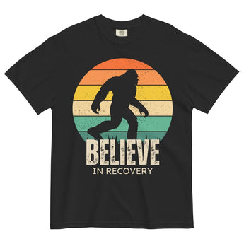 Believe in Recovery – Heavyweight Tee - Black / S | Sobervation