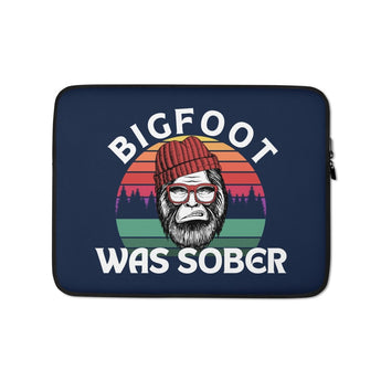 Bigfoot Was Sober Laptop Sleeve – Legendary Recovery Tech Accessory - 13″ | Sobervation