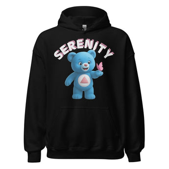 Blue Serenity Cub Hoodie – Calm Recovery Comfort – Unisex Sober Apparel - Black / S | Sobervation