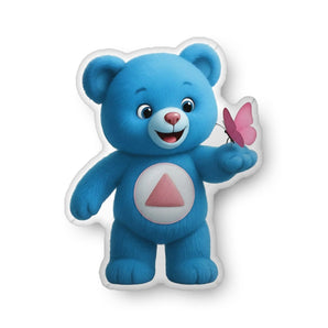 Blue Serenity Cub Pillow – Butterfly Edition – Custom Transformation Plush - 22″×22″ | Sobervation