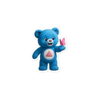 Blue Serenity Cub Sticker – Butterfly Edition – Bubble-Free Kiss-Cut Sticker - 3″×3″ | Sobervation