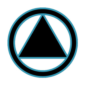 Blue Sobriety Symbol Sticker – Tranquility Recovery Reminder Sticker - 5.5″×5.5″ | Sobervation