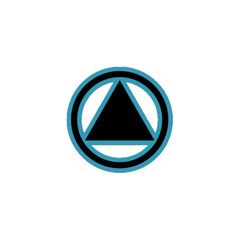 Blue Sobriety Symbol Sticker – Tranquility Recovery Reminder Sticker - 3″×3″ | Sobervation