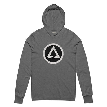 Break the Chains Sobriety Symbol Hooded Long Sleeve Tee - Grey Triblend / XS | Sobervation