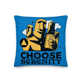 Choose Serenity Premium Pillow – Rest with Intention - 18″×18″ | Sobervation