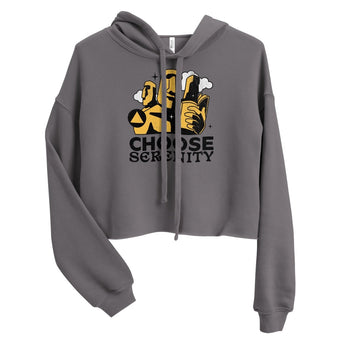 Choose Serenity – Women’s Crop Hoodie - S | Sobervation