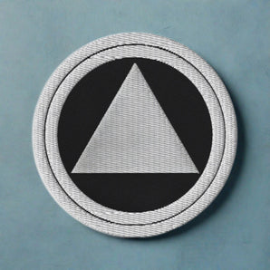 White Sobriety Symbol Embroidered Patch - Iron-On Sew-On Pin - Default Title | Sobervation