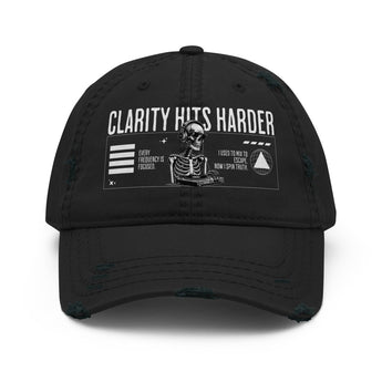 Clarity Hits Harder Distressed Dad Hat - Default Title | Sobervation