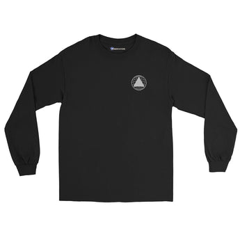 Clarity Hits Harder Embroidered Long Sleeve Tee – DJ Skeleton Recovery Streetwear - S | Sobervation