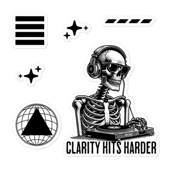 Clarity Hits Harder Matte Sticker Sheet – 6 Die-Cut Stickers for Recovery & Focus - Default Title | Sobervation