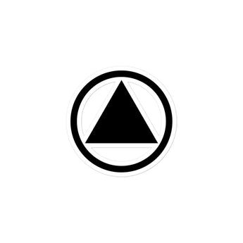 Classic Black Sobriety Symbol Vinyl Sticker - Durable Waterproof Decal - 3″×3″ | Sobervation