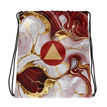 Crimson & Gold Flow Drawstring Bag - Default Title | Sobervation