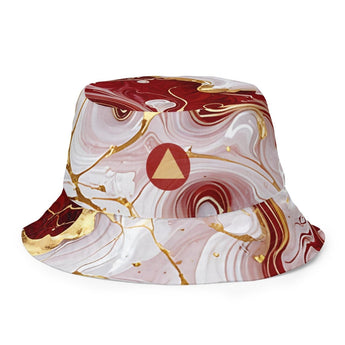 Crimson & Gold Flow Reversible Bucket Hat - XS | Sobervation