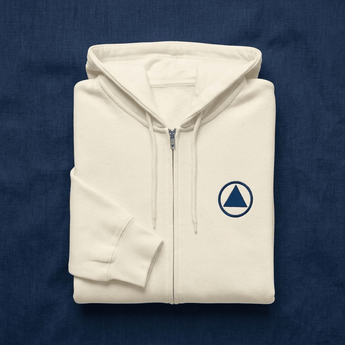 Different Looks Good On You Embroidered Premium Zip Hoodie -Sandshell Embroidered Zip Up Hoodie - Sobervation