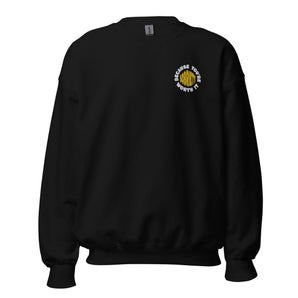 Sobriety Because You're Worth It Embroidered Sweatshirt – Self-Worth Recovery Apparel - Black / S | Sobervation