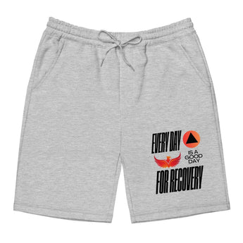 Every Day is a Good Day for Recovery Fleece Shorts - Heather Grey / S | Sobervation