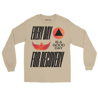 Every Day is a Good Day for Recovery Long Sleeve Tee - Sand / S | Sobervation
