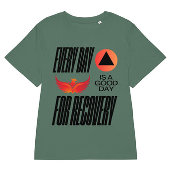 Every Day is a Good Day for Recovery Women's Organic Ribbed Neck Tee - Green Bay / S | Sobervation