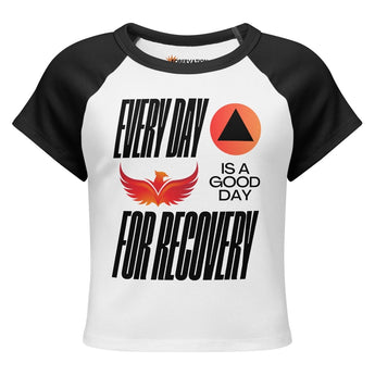 Every Day is a Good Day for Recovery Women's Micro Rib Raglan Baby Tee - S | Sobervation