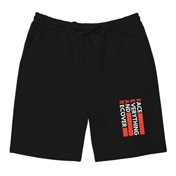F.E.A.R. – Face Everything and Recover | Fleece Shorts (Printed) - Black / S | Sobervation