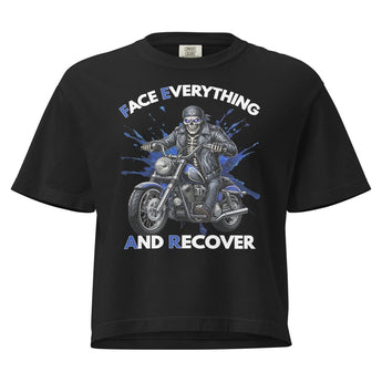 F.E.A.R. (Face Everything and Recover) Women’s Boxy Heavyweight Tee - Black / S | Sobervation