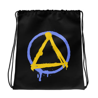 Graffiti Sobriety Symbol Drawstring Bag – Streetwear Recovery Gym Bag - Default Title | Sobervation