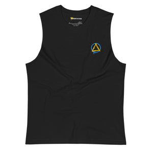 Graffiti Sobriety Symbol Embroidered Unisex Muscle Shirt - Black / S | Sobervation