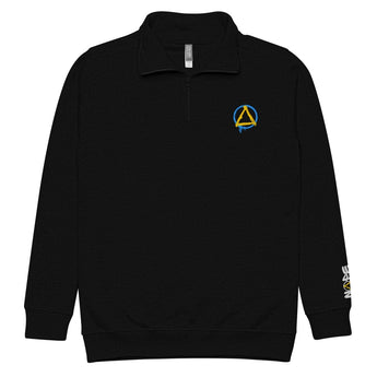 Graffiti Sobriety Symbol Embroidered Unisex Fleece Pullover - Black / S | Sobervation