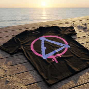 Graffiti Sobriety Symbol Essential Tee – Streetwear Recovery Apparel - Black Graphic Print T Shirt - Sobervation