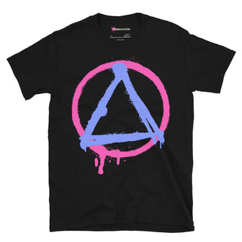 Graffiti Sobriety Symbol Essential Tee – Streetwear Recovery Apparel - Black / S | Sobervation