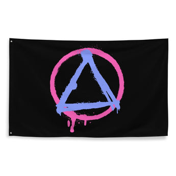 Graffiti Sobriety Symbol Flag – Streetwear Recovery Wall Decor - Default Title | Sobervation