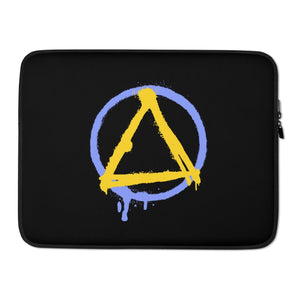 Graffiti Sobriety Symbol Laptop Sleeve – Streetwear Recovery Tech Accessory - 15″ | Sobervation