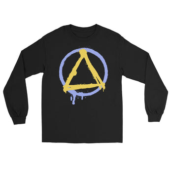 Graffiti Sobriety Symbol Long Sleeve Tee – “NOPE” Back Label Streetwear - Black / S | Sobervation